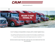 Tablet Screenshot of crumtrucking.com